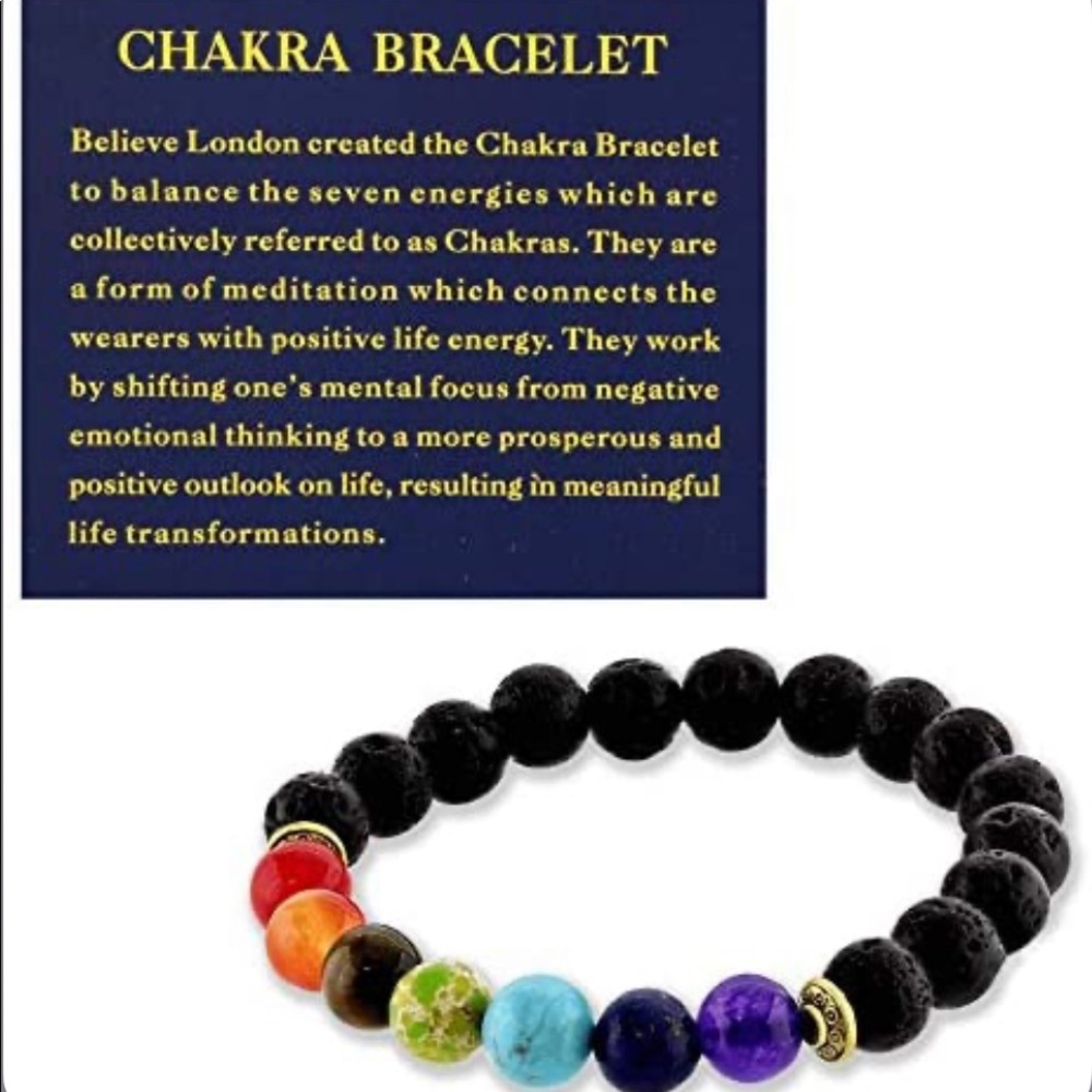 Charka bracelet with Lava Bead